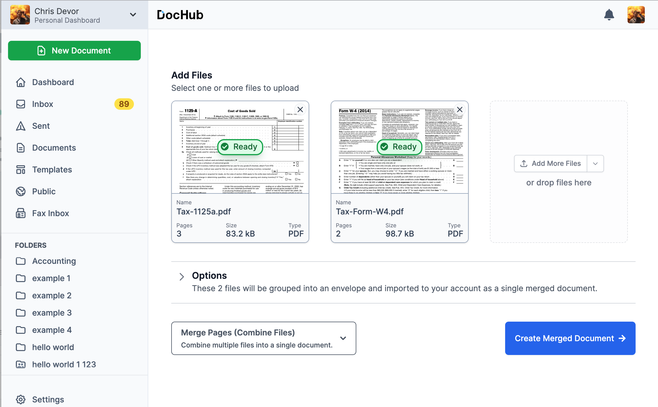 DocHub v6 Released! Multi-file envelopes, bulk file importing, and multi-page reordering and much more.